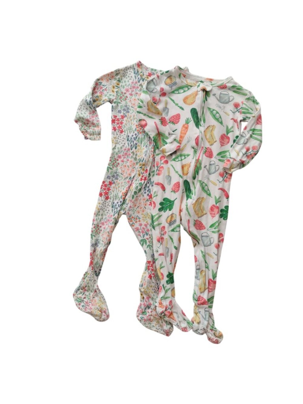 Baby Gap Organic Cotton Pajamas 18-24 M Floral Veggie Printed One Piece - Picture 10 of 10